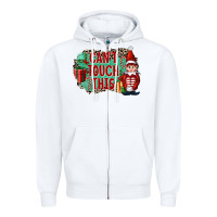 White Christmas Can't Touch This Elf Zipper Hoodie - FaDigitalArtStudio