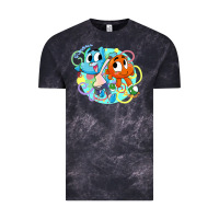 Cloud Black gumball and darwin Vintage Tee - linhVisuals