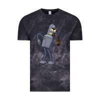 Cloud Black futurama bender Vintage Tee - linhVisuals