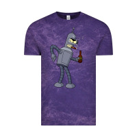 Cloud Purple futurama bender Vintage Tee - linhVisuals