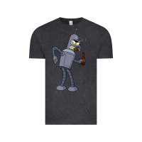 Vintage Black futurama bender Vintage Tee - linhVisuals