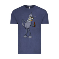 Vintage Denim futurama bender Vintage Tee - linhVisuals