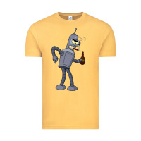 Vintage Mustard futurama bender Vintage Tee - linhVisuals
