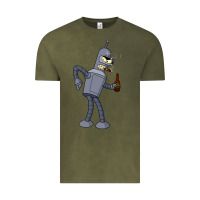 Vintage Olive futurama bender Vintage Tee - linhVisuals