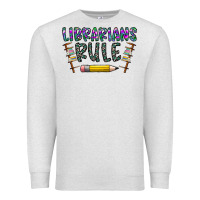 Oatmeal Heather librarians rule Premium Sweatshirt - CowhideDigitalArt