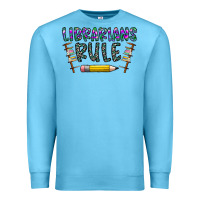 Ocean Blue librarians rule Premium Sweatshirt - CowhideDigitalArt