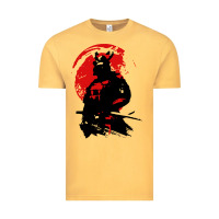 Vintage Mustard samurai warrior Vintage Tee - linhVisuals