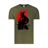 Vintage Olive samurai warrior Vintage Tee - linhVisuals