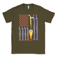 Army Green American Flag Beer Classic Tee - Bettercallsaul