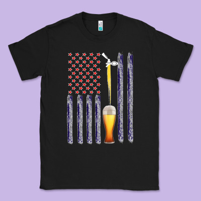 American Flag Beer Classic Tee Designed By Bettercallsaul