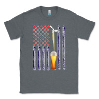 Charcoal Heather American Flag Beer Classic Tee - Bettercallsaul