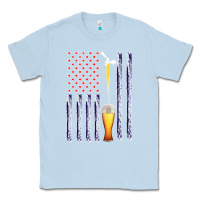 Dusty Blue American Flag Beer Classic Tee - Bettercallsaul