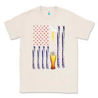 Natural American Flag Beer Classic Tee - Bettercallsaul