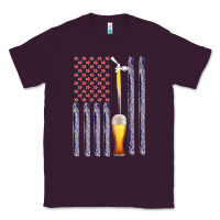 Plum American Flag Beer Classic Tee - Bettercallsaul