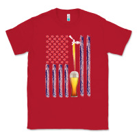 Red American Flag Beer Classic Tee - Bettercallsaul
