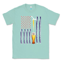 Seafoam American Flag Beer Classic Tee - Bettercallsaul