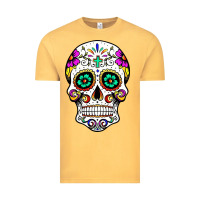 Vintage Mustard sugar skull Vintage Tee - linhVisuals