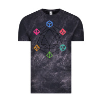Cloud Black minimal dnd Vintage Tee - linhVisuals