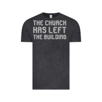 Vintage Black the church has left the building Vintage Tee - linhVisuals