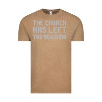 Vintage Coffee the church has left the building Vintage Tee - linhVisuals