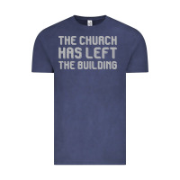 Vintage Denim the church has left the building Vintage Tee - linhVisuals