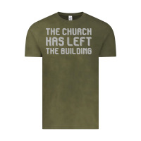 Vintage Olive the church has left the building Vintage Tee - linhVisuals