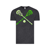 Vintage Black funny lacrosse st patricks day boys men shamrock ball t shirt Vintage Tee - linhVisuals