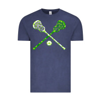 Vintage Denim funny lacrosse st patricks day boys men shamrock ball t shirt Vintage Tee - linhVisuals
