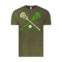 Funny Lacrosse St Patricks Day Boys Men Shamrock Ball T Shirt Vintage Tee | Teevron