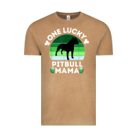 Vintage Camel funny st patrick's day one lucky pitbull mama pitbulldog t shirt Vintage Tee - linhVisuals