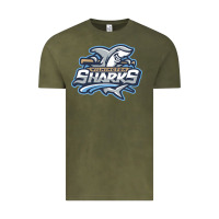 Vintage Olive wilmington sharks Vintage Tee - linhVisuals