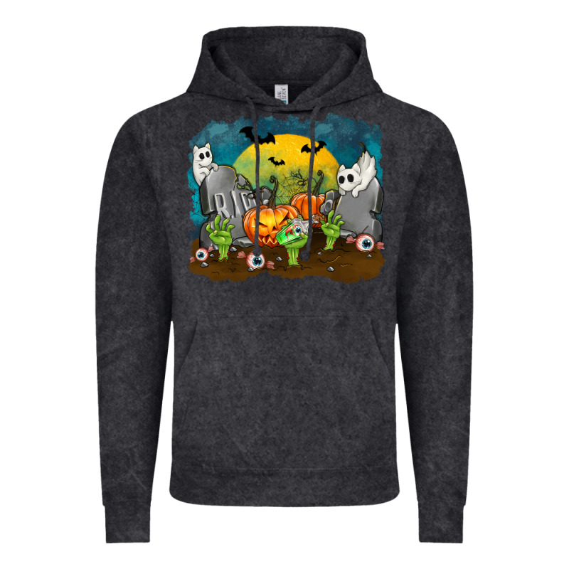 Cemetery With Ghost Cats Vintage Hoodie by texasbilliewilder | Teevron