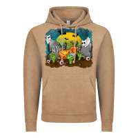 Vintage Coffee Cemetery with Ghost Cats Vintage Hoodie - texasbilliewilder