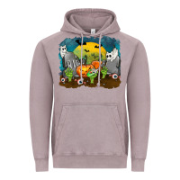 Vintage Zinc Cemetery with Ghost Cats Vintage Hoodie - texasbilliewilder