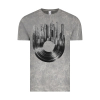 Cloud Rock vinyl record cityscape Vintage Tee - linhVisuals