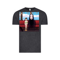 Vintage Black spirited away (3) Vintage Tee - linhVisuals