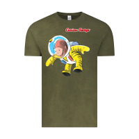 Vintage Olive curious george happy astronaut portrait t shirt Vintage Tee - linhVisuals