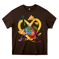 Chocolate Brown heart pencil Heavy Core Tee - NancyCooperArtShop