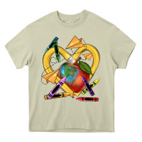 Mossy heart pencil Heavy Core Tee - NancyCooperArtShop