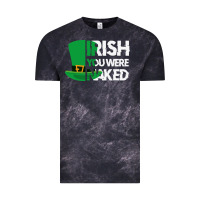 Irish You Were Naked Funny St Patrick Day Vintage Tee | Teevron