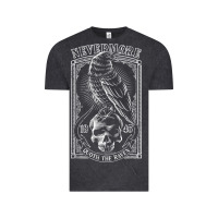 Vintage Black edgar allen poe the raven nevermore t shirt Vintage Tee - linhVisuals