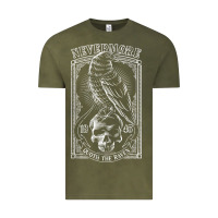 Vintage Olive edgar allen poe the raven nevermore t shirt Vintage Tee - linhVisuals