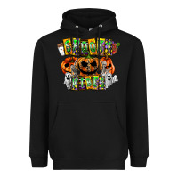 Black Spooky Vibes Heavyweight Hoodie - CowhideDigitalArt