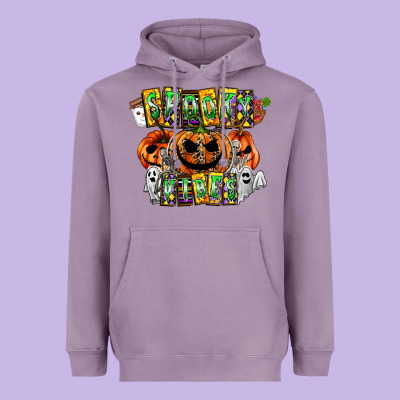 Spooky Vibes Heavyweight Hoodie Designed By Cowhidedigitalart