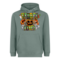 Sage Spooky Vibes Heavyweight Hoodie - CowhideDigitalArt