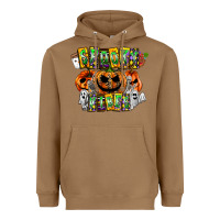 Toasted Coconut Spooky Vibes Heavyweight Hoodie - CowhideDigitalArt