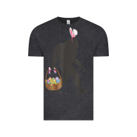 Vintage Black funny bigfoot easter design with easter basket and bigfoot t shirt Vintage Tee - linhVisuals
