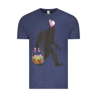 Vintage Denim funny bigfoot easter design with easter basket and bigfoot t shirt Vintage Tee - linhVisuals