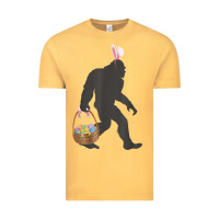 Vintage Mustard funny bigfoot easter design with easter basket and bigfoot t shirt Vintage Tee - linhVisuals