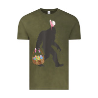 Funny Bigfoot Easter Design With Easter Basket And Bigfoot T Shirt Vintage Tee | Teevron